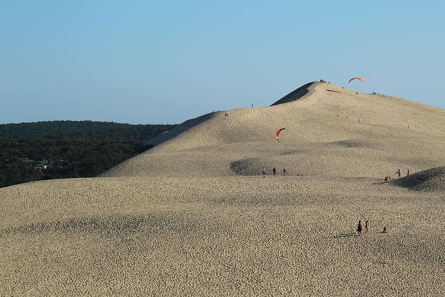 Dune, Sand, Landscape, Desert, sky, nature, agriculture, field HD wallpaper