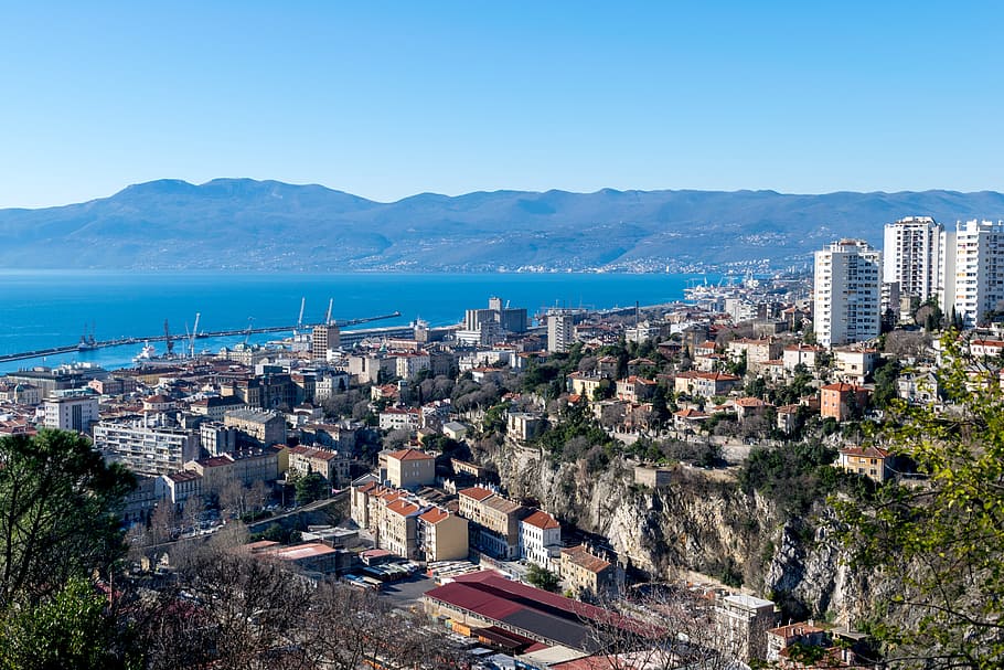 Croatia, Rijeka, Adriatic, Sea, Kvarner, fiume, panorama, town