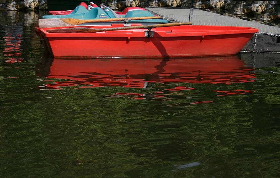 Boat, Reflection, nautical Vessel, water, nature, lake, river HD wallpaper