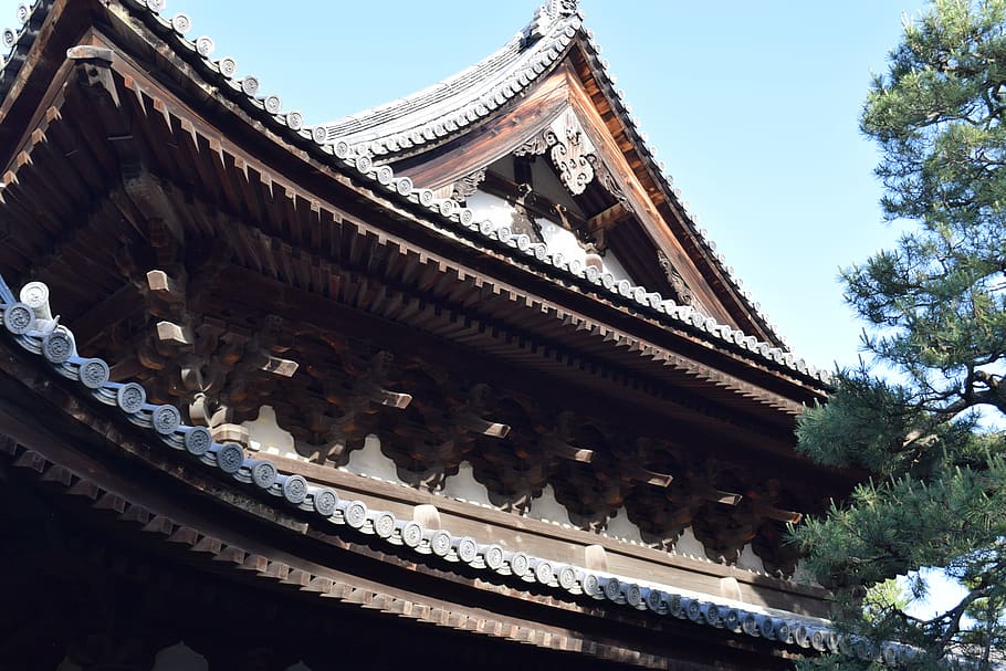 kyoto, architecture, built structure, low angle view, building exterior HD wallpaper