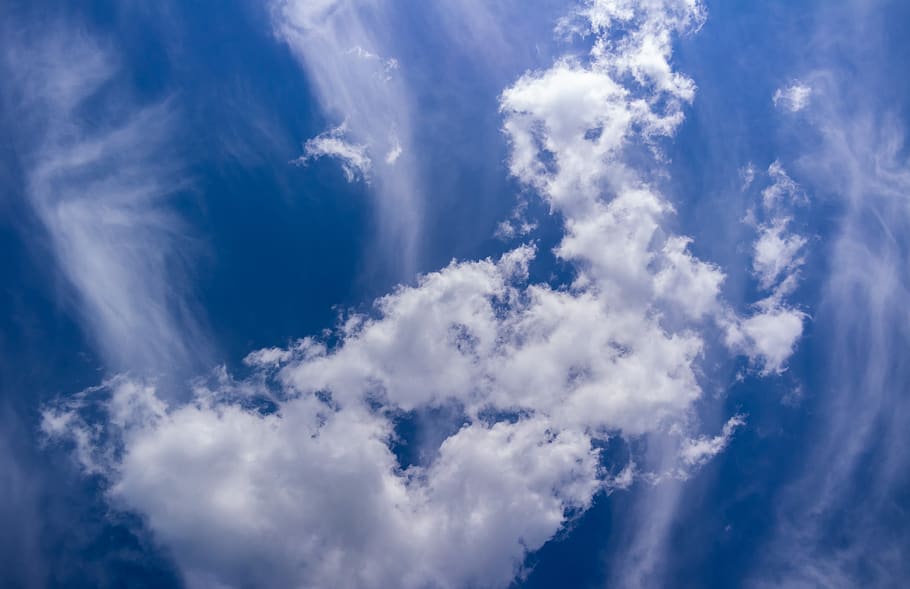 sky, clouds, blue, cloud - sky, beauty in nature, cloudscape HD wallpaper