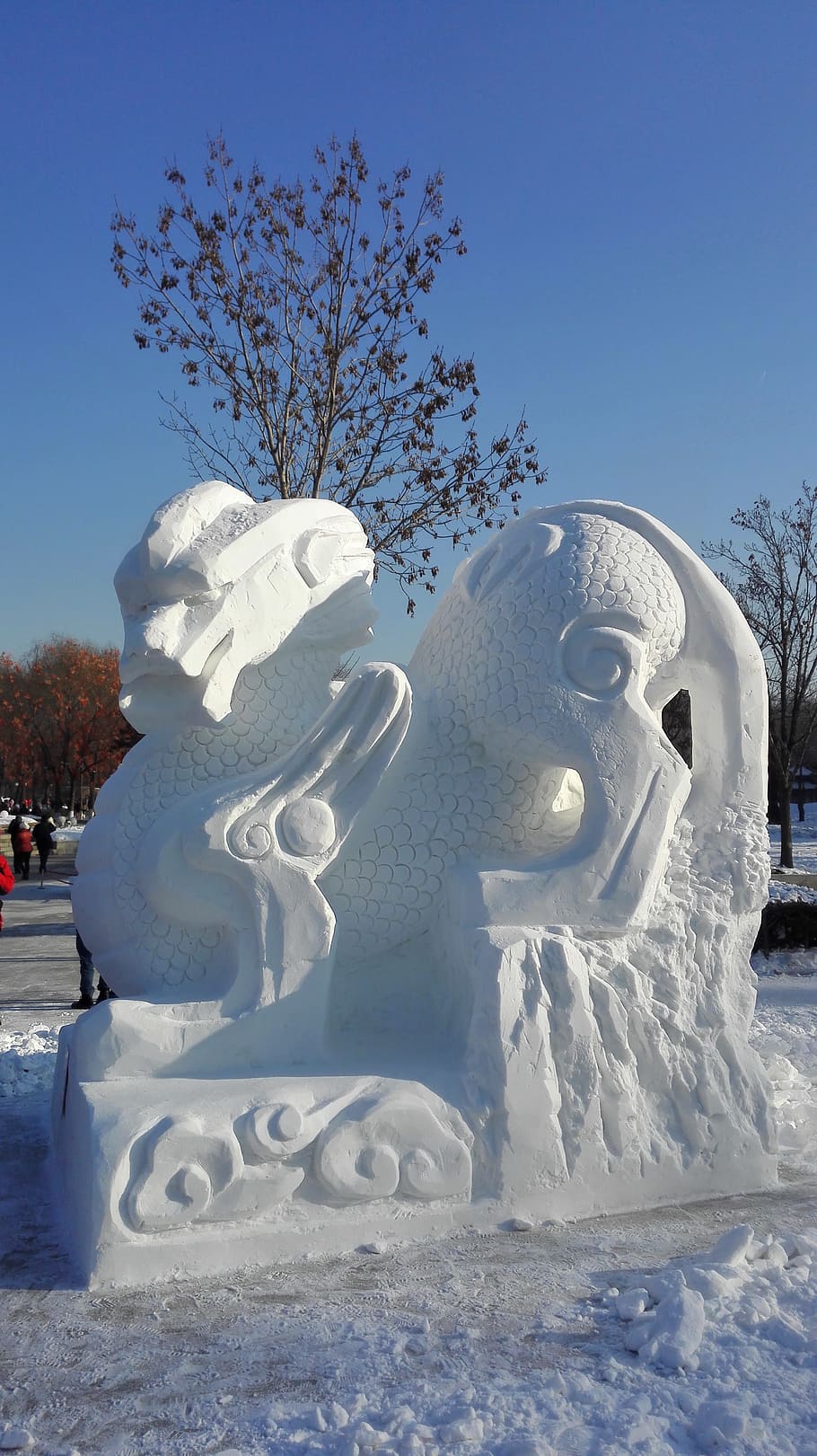 snow pillbox, north-east, harbin, sky, cold temperature, art and craft, HD wallpaper