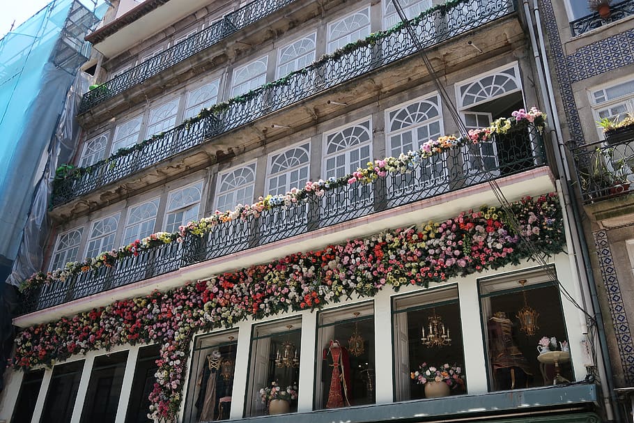 porto, building, facade, architecture, built structure, building exterior HD wallpaper