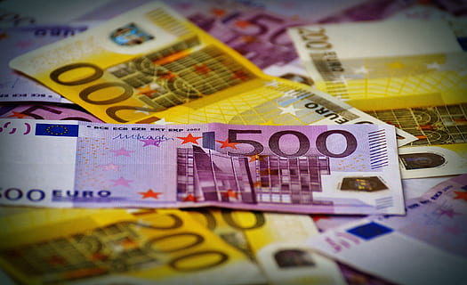 HD wallpaper: Several Euro Banknotes in Louis Vuitton Wallet, bank