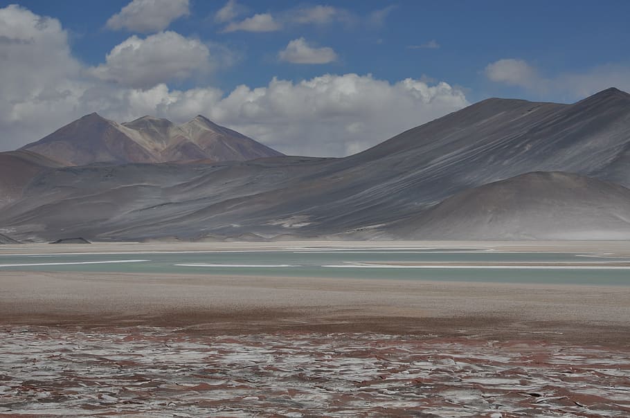 volcano, landscape, desert, mountain, nature, iceland, lake HD wallpaper