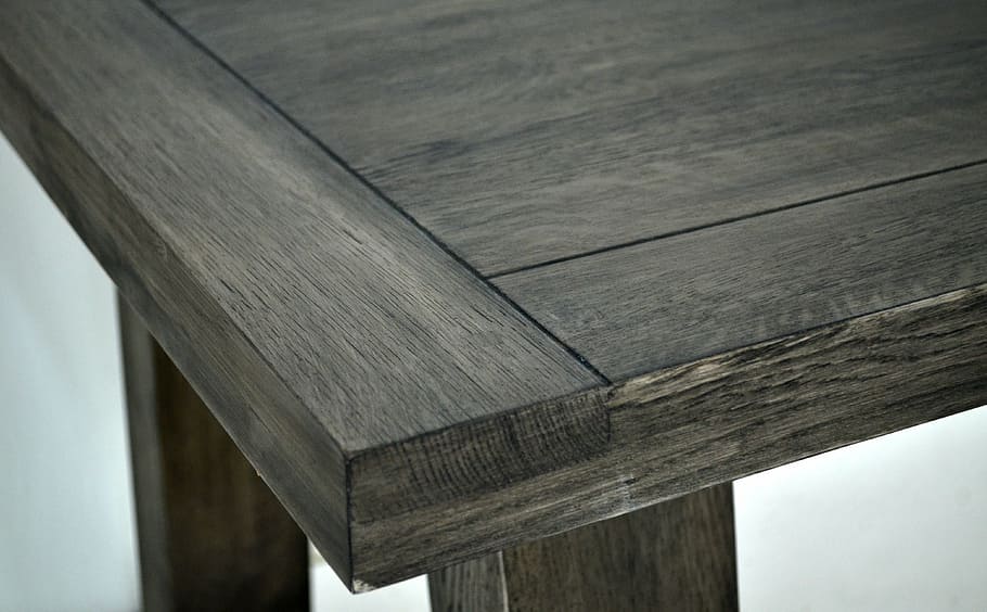 oak, tabletop, antik grey, wood - Material, plank, backgrounds HD wallpaper