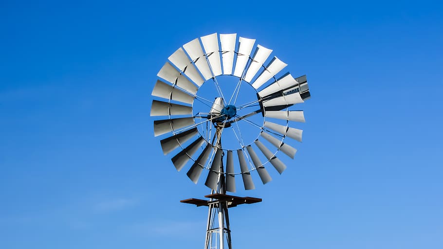 windmill, farm, water, countryside, rural, agriculture, cyprus HD wallpaper