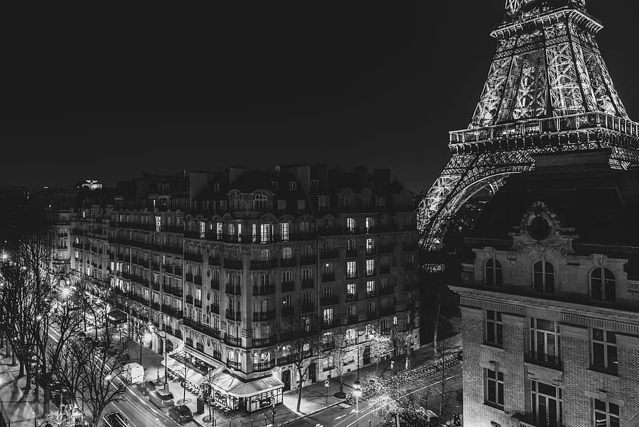 architecture, building, infrastructure, sky, night, city, lights HD wallpaper