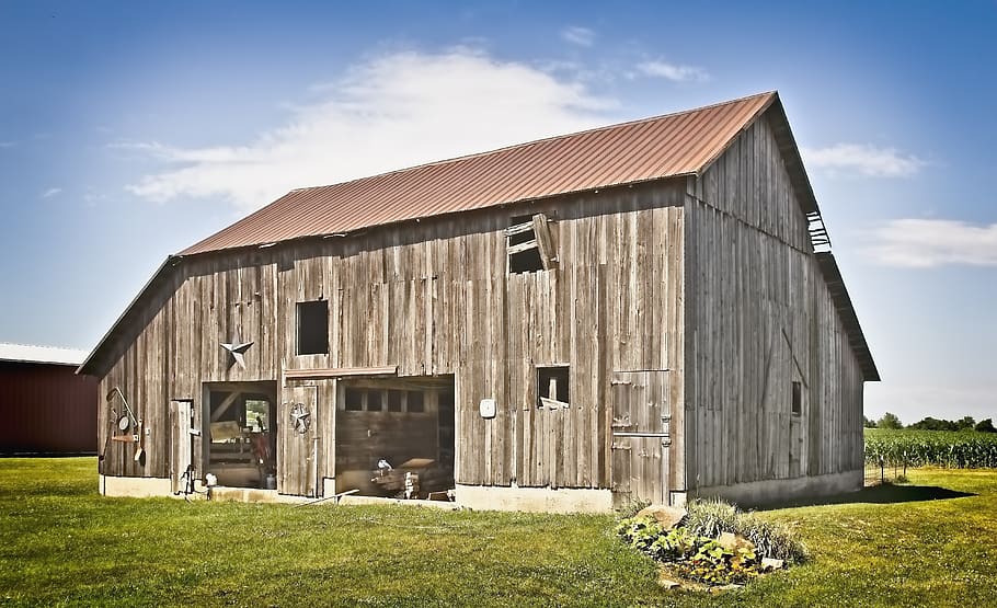 barn, rustic, barns, ohio, digital art, rural, scenic, country HD wallpaper