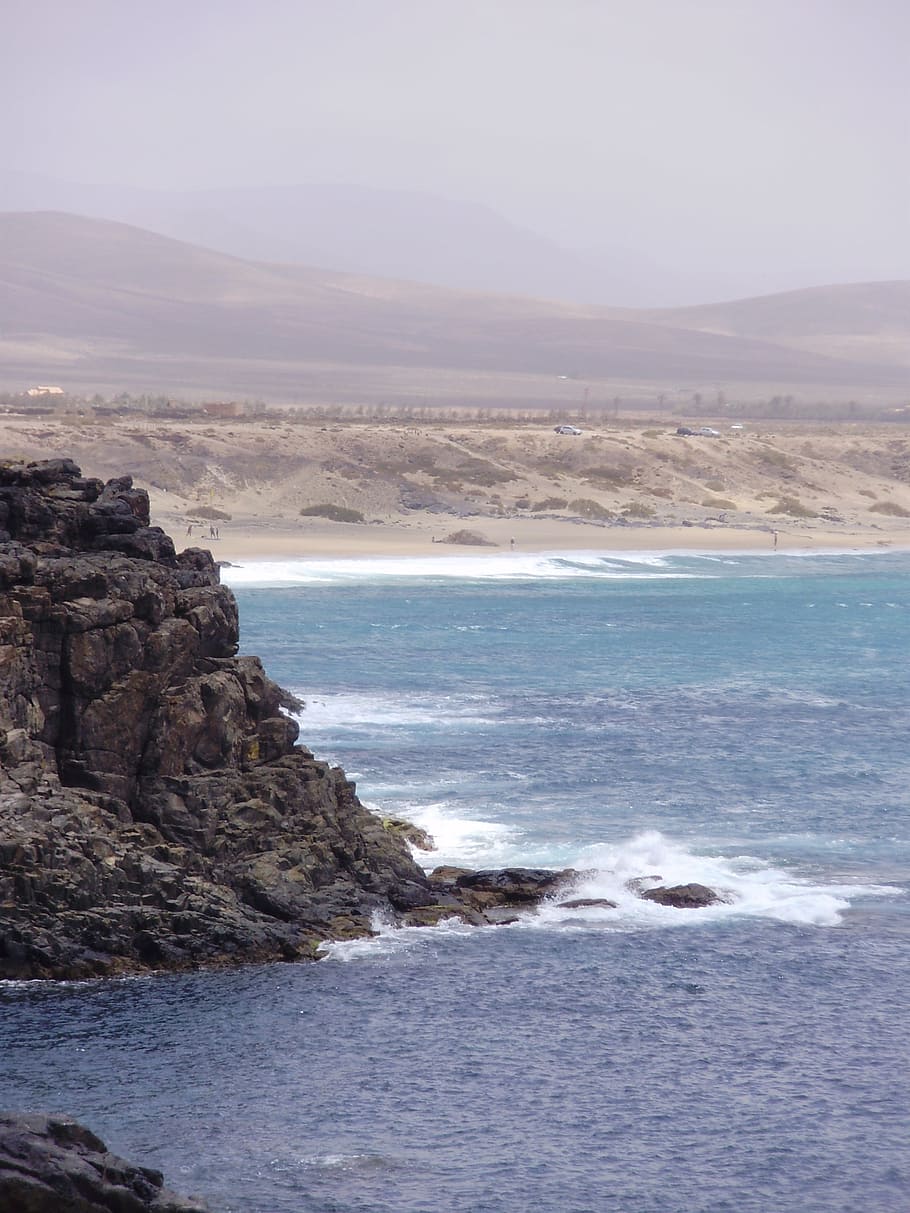 fuerteventura, spain, el cotillo, scenery, calm, canary, landscape HD wallpaper