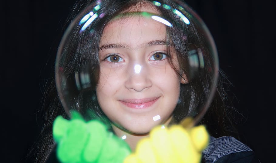 girl, face, cute, head, smile, eyes, hair, children, kid, happy HD wallpaper