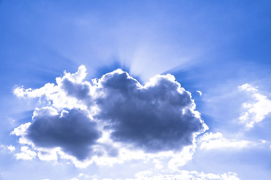 Clouds, Weather, Cumulus, Summer, sky, blue, sunbeam, cloud - sky HD wallpaper