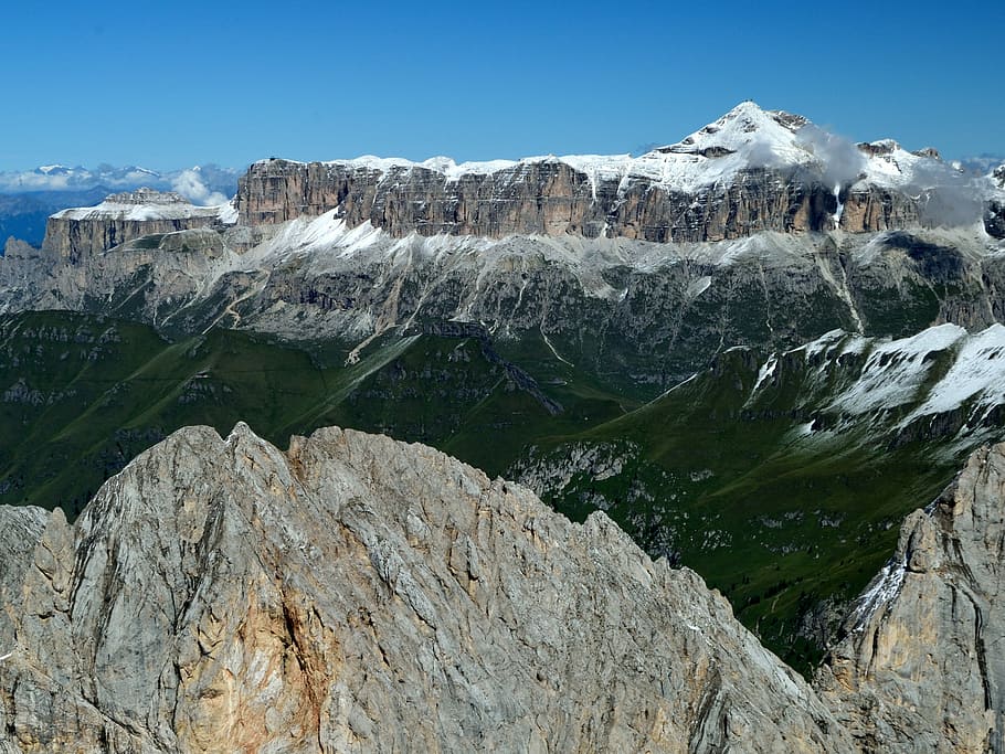 nature, landscape, mountain, sky, scenics - nature, solid, mountain range HD wallpaper