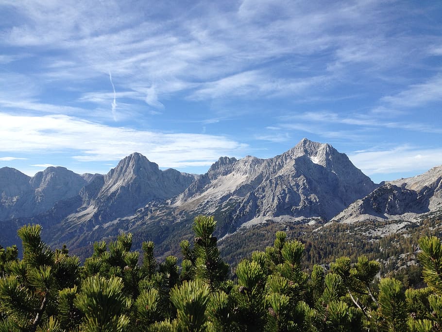 mountains, alpine, hike, rock wall, austria, pyhrn priel, scenics - nature HD wallpaper