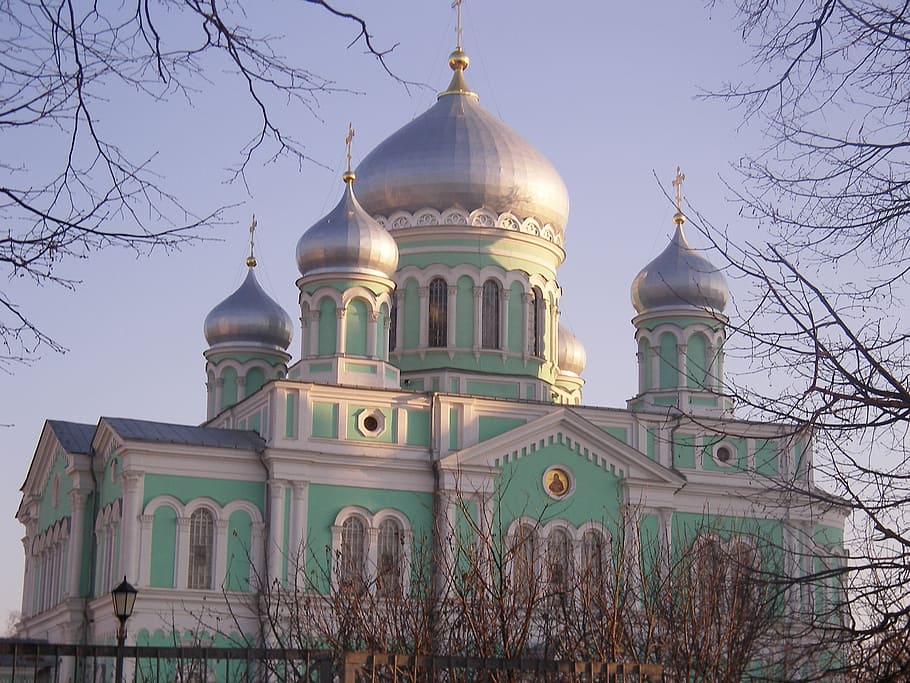 saints, place, diveevo, building exterior, architecture, dome HD wallpaper