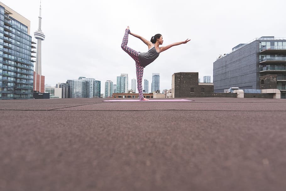 city, sky, woman, landmark, architecture, buildings, cityscape HD wallpaper
