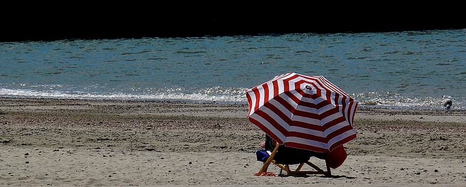 HD wallpaper: Beach, Parasol, Holiday, Sea, Sun, summer, sand beach