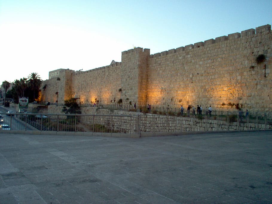 Walls and the Jaffo Gate in Jerusalem, Israel, photos, public domain, HD wallpaper