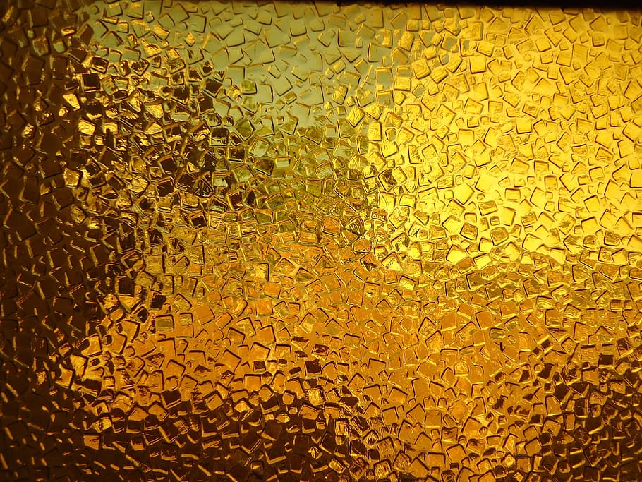 closeup photo of mosaic glass, yellow, color, texture, backgrounds HD wallpaper