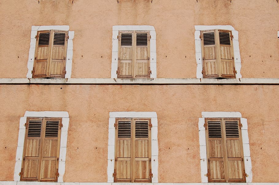 building, facade, rustic, wall, windows, wooden, architecture HD wallpaper