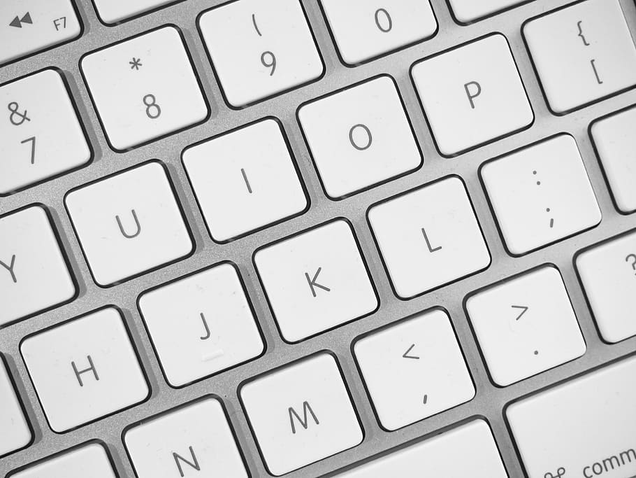 Apple keyboard, computer, letters, typing, code, laptop, electronics HD wallpaper