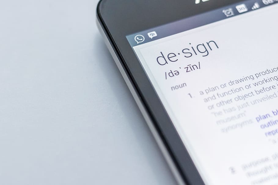close up photo black Android smartphone, screengrab of design text HD wallpaper