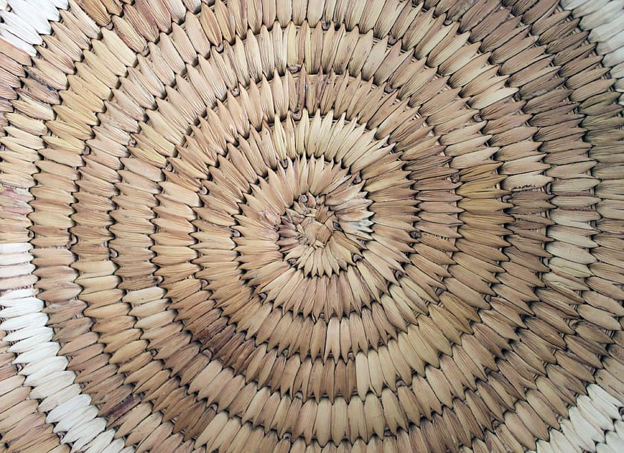 close up photography of brown and white wall, basket, texture HD wallpaper