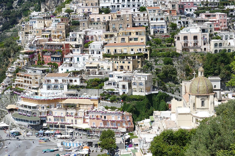 amalfi, positano, italy, coast, mediterranean, tourism, landscape, HD wallpaper