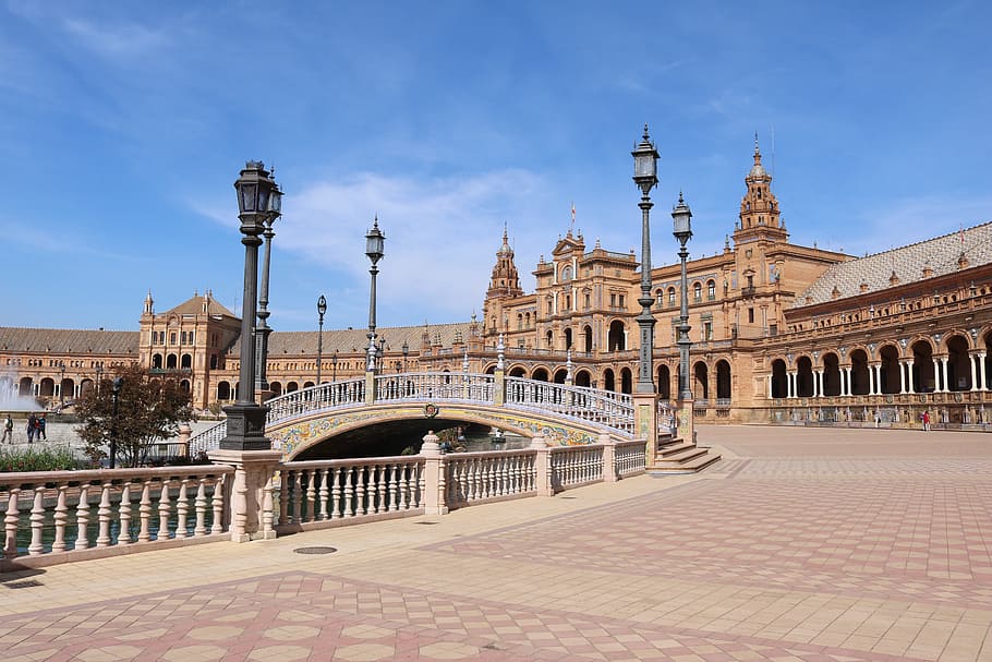 Seville, Plaza De España, Historically, andalusia, spain, places of interest