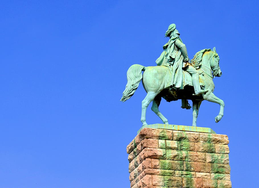 statue, equestrian statue, monument, horse, sculpture, reiter, HD wallpaper