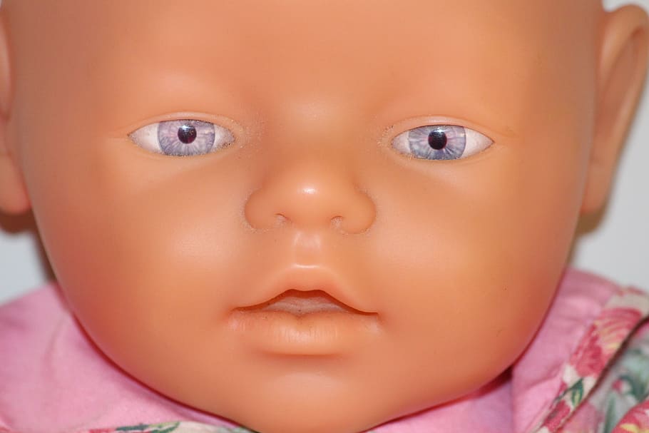 doll, face, eyes, blue, portrait, toys, children, childhood HD wallpaper