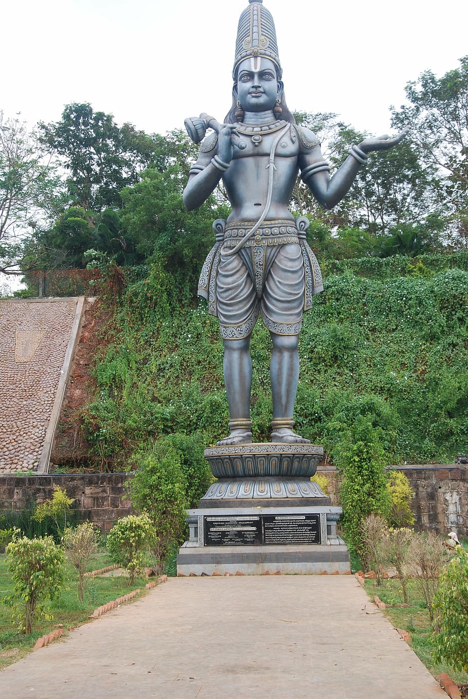 statue, temple, hinduism, sculpture, art and craft, plant, tree HD wallpaper