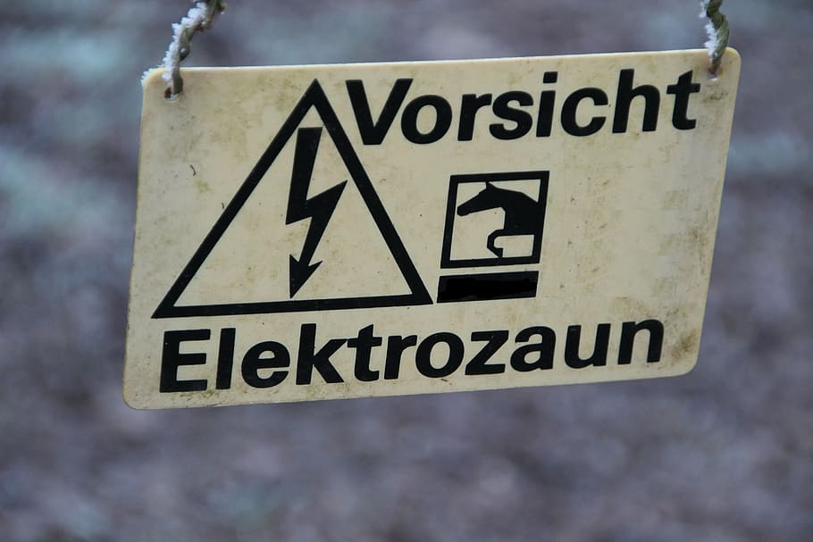 electric fence, shield, warnschild, warning, electricity, note HD wallpaper