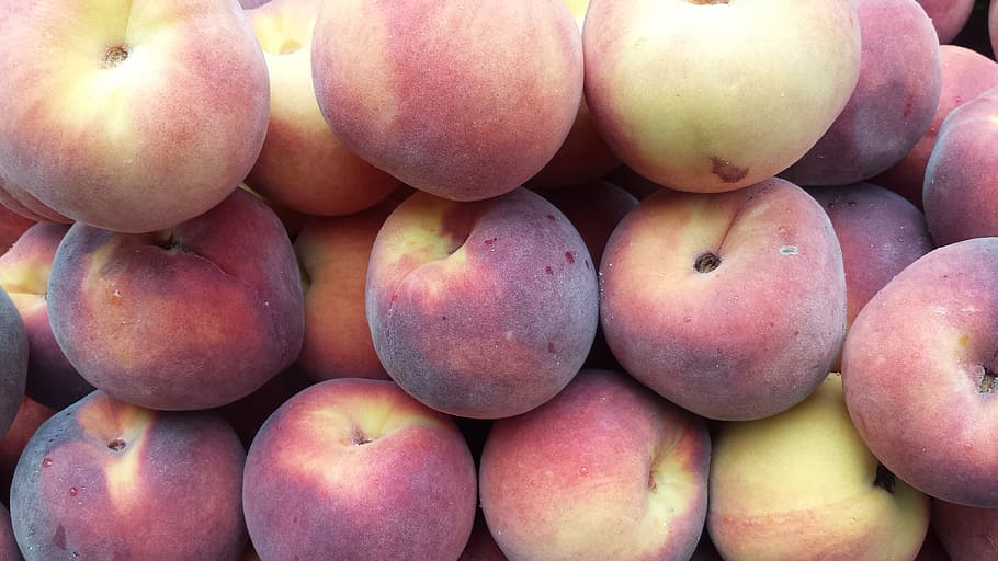 fruit, fresh, organic, peaches, healthy eating, food and drink HD wallpaper