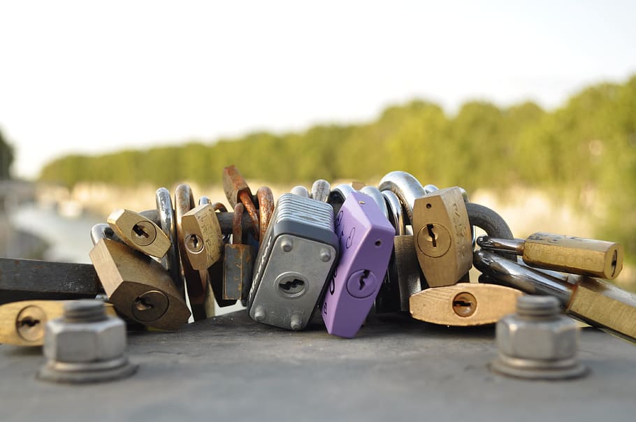 rome, italia, padlock, day, large group of objects, nature HD wallpaper