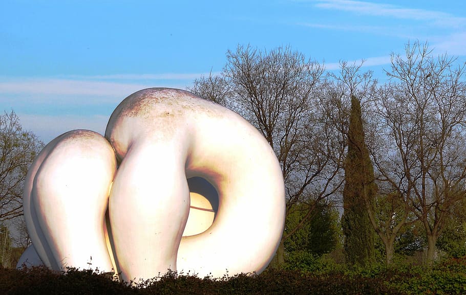 madrid, spain, sculpture, modern, juan carlos i park, modern art HD wallpaper