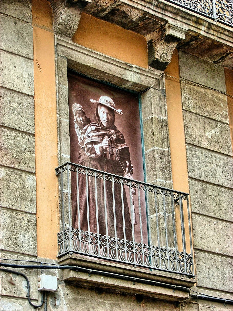 balcony, window, architecture, building, portrait, photo, old HD wallpaper