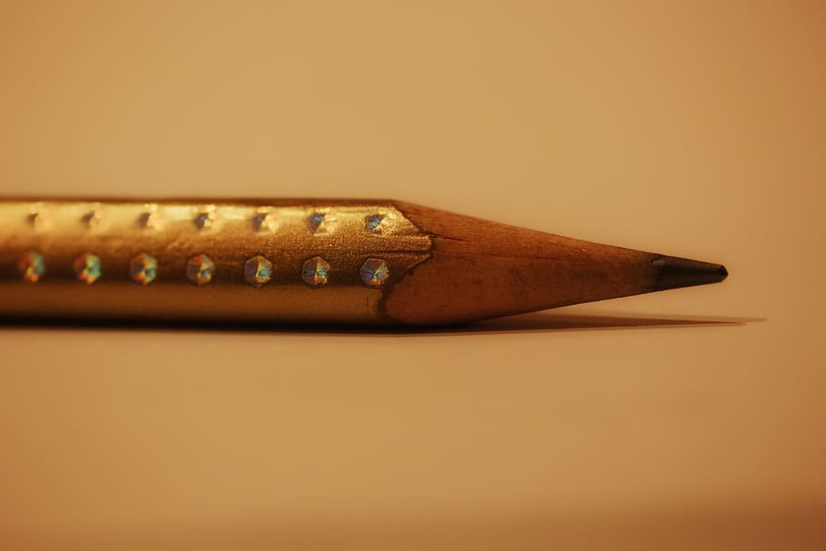 pen, pencil, leave, draw, close, macro, brown, studio shot HD wallpaper