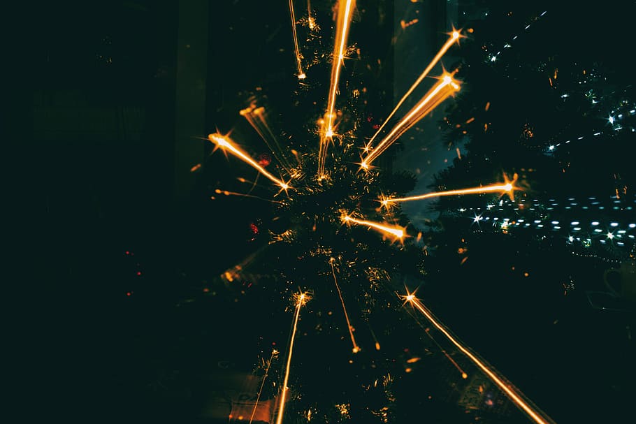 low angle photography of launched fireworks, time lapse photography of fireworks HD wallpaper