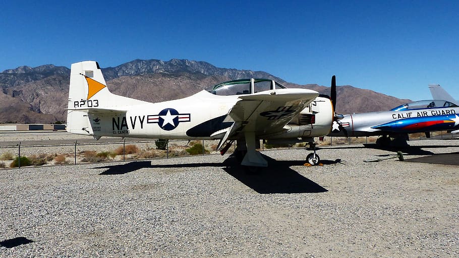 aircraft, america, palm springs, museum, propeller, small plane, HD wallpaper