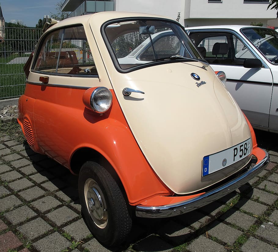 oldtimer, bmw isetta, collector's item, classic, nostalgia HD wallpaper