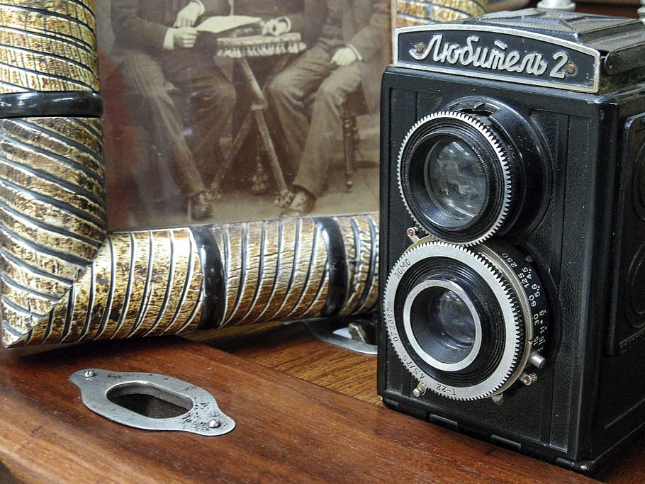 camera, wood, vintage, metal, indoors, no people, close-up HD wallpaper