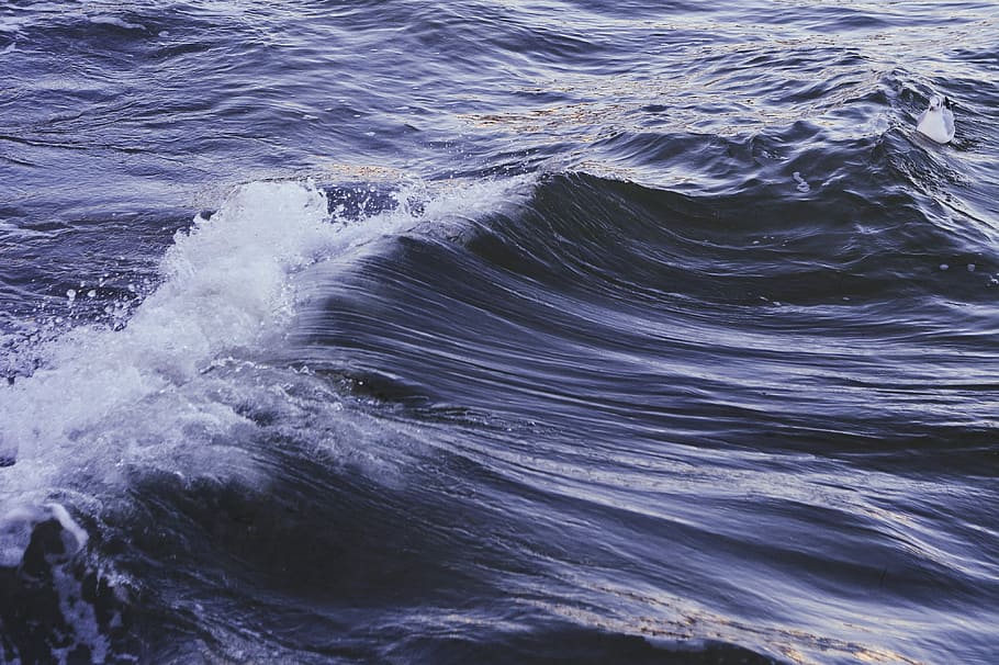 photo of ocean waves, photo of seawaves, water, splash, motion HD wallpaper