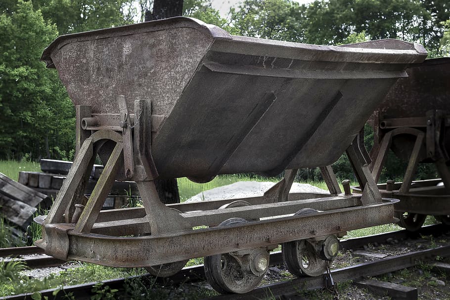 wagon, iron, rail, rust, oxidation, no people, plant, day, transportation HD wallpaper