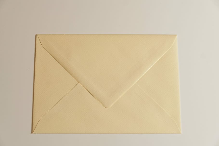 white envelope on white surface, Letters, Post, Paper, Message, HD wallpaper