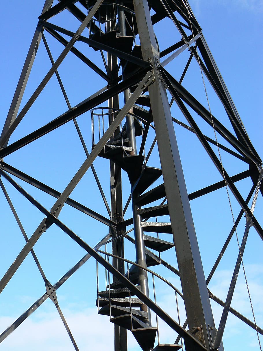 Guard Tower, Staircase, architecture, watchtower, safety, security HD wallpaper