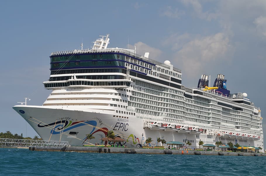 white Epeic cruise ship, holidays cruise, vacation, cruises, tourism, HD wallpaper