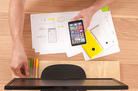 person holding black Windows phone, tablet, screen, mobile HD wallpaper