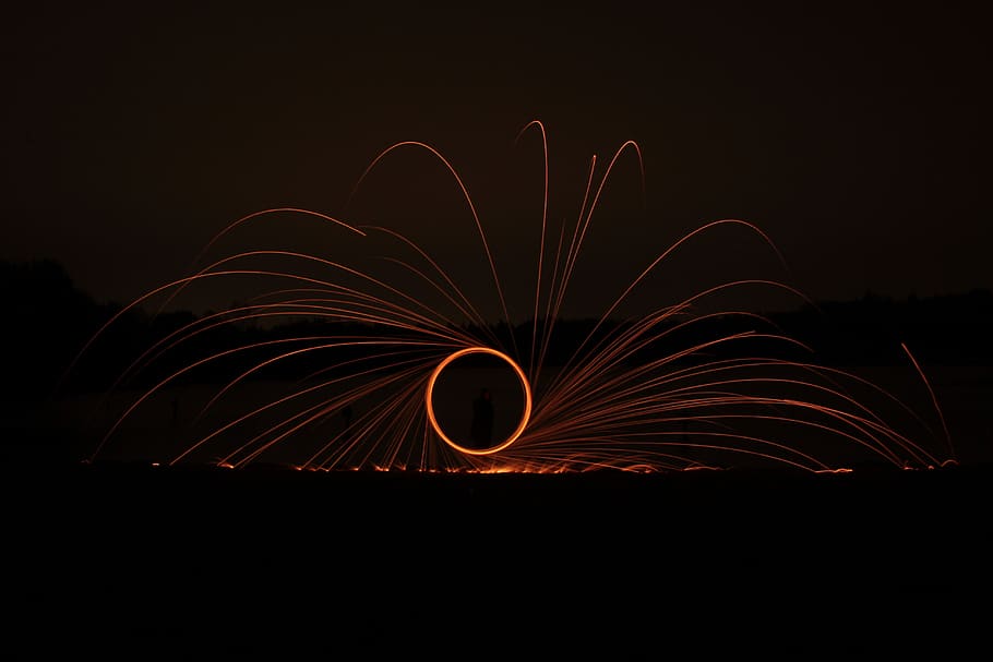 light, effect, night, abstract, magic, explosion, long exposure HD wallpaper