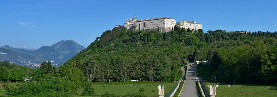 nature, panoramic, summer, tree, panorama, monte cassino, the apennines HD wallpaper